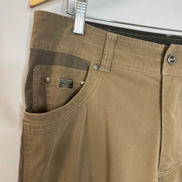 Kuhl Radikl Pants Mens 34x32 Tan Classic Fit Outdoors Hiking Stretch - Picture 3 of 12